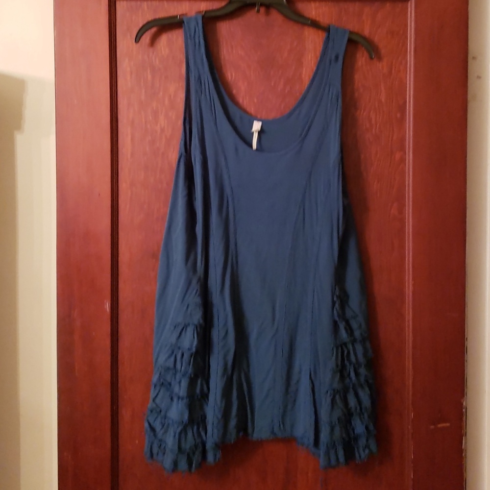 Free people, size small, peacock blue top